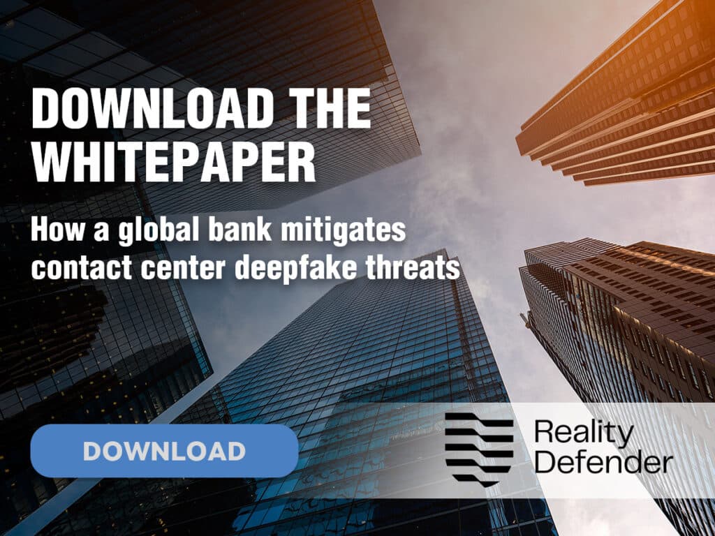 How a global bank mitigates contact center deepfake threats